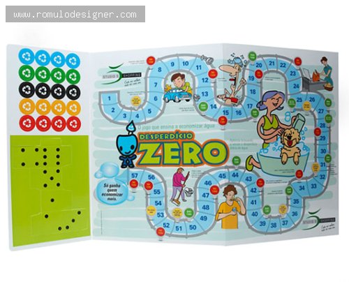 JOGO DE TABULEIRO ECOLÓGICO - TRILHA EM PAPEL CARTÃO - JOGOS PERSONALIZADOS  » Diversos - Rômulo Designer Products 